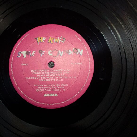 The kinks Vinyl Record "State of Confusion" - Picture 2 of 5